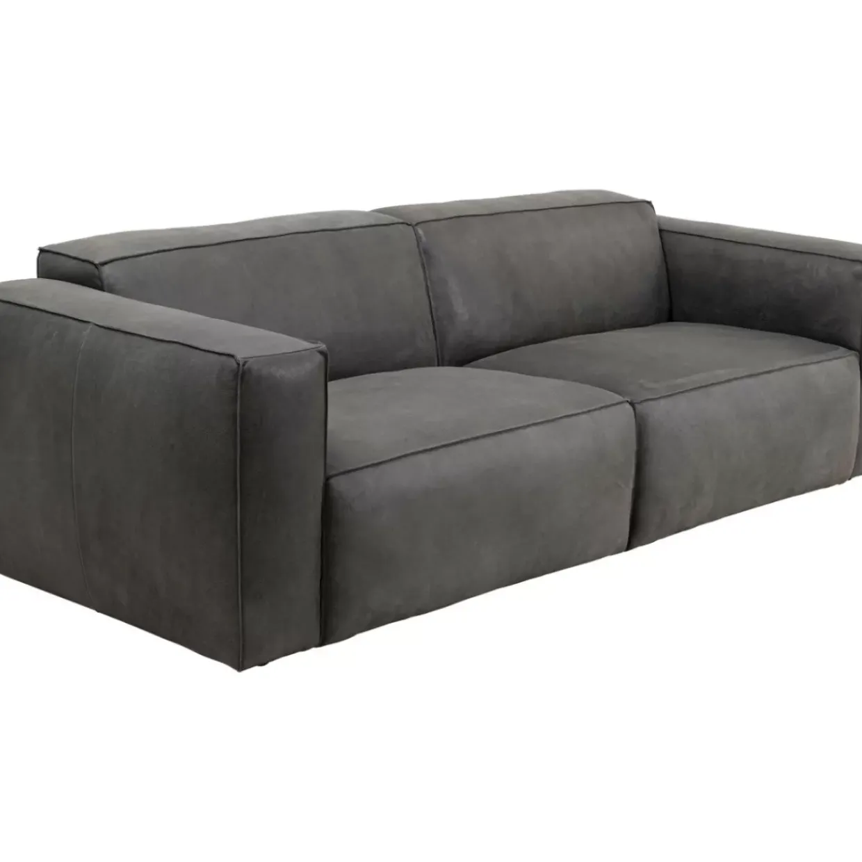 Sofa Henry 3-Sitzer Leder Grau