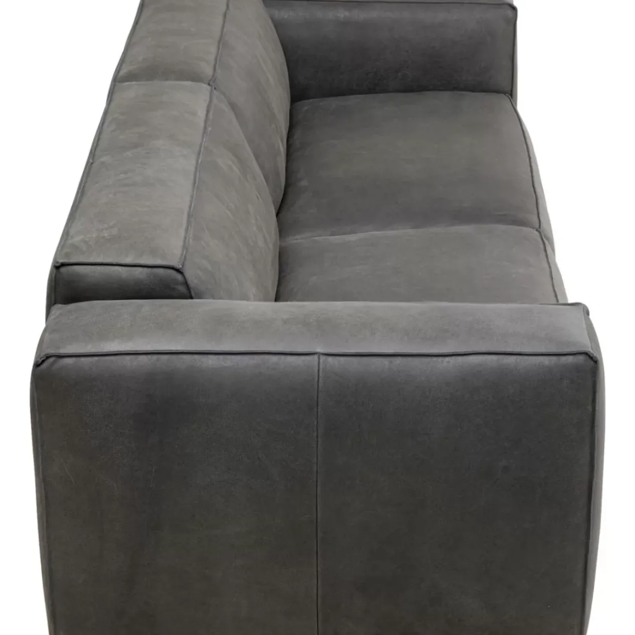 Sofa Henry 3-Sitzer Leder Grau