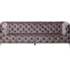 Sofa Look 3-Sitzer Velvet Grau
