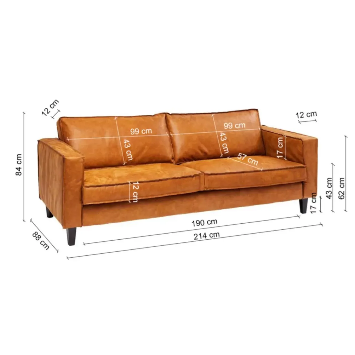 Sofa Neo 2-Sitzer Tobacco