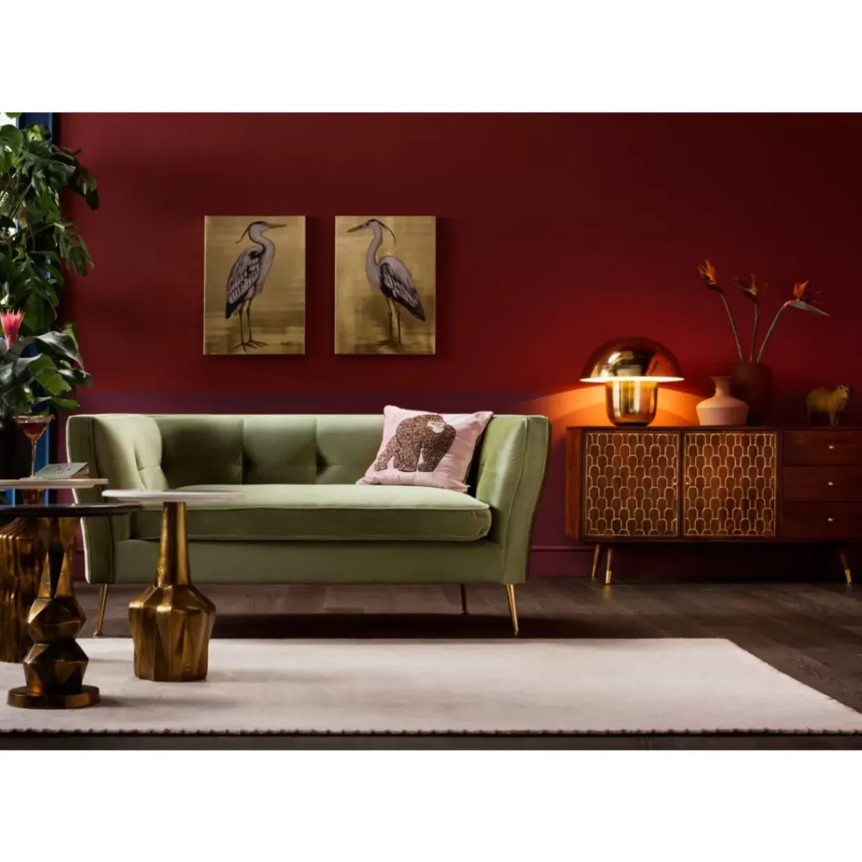 Sofa Rimini 2-Sitzer Grun