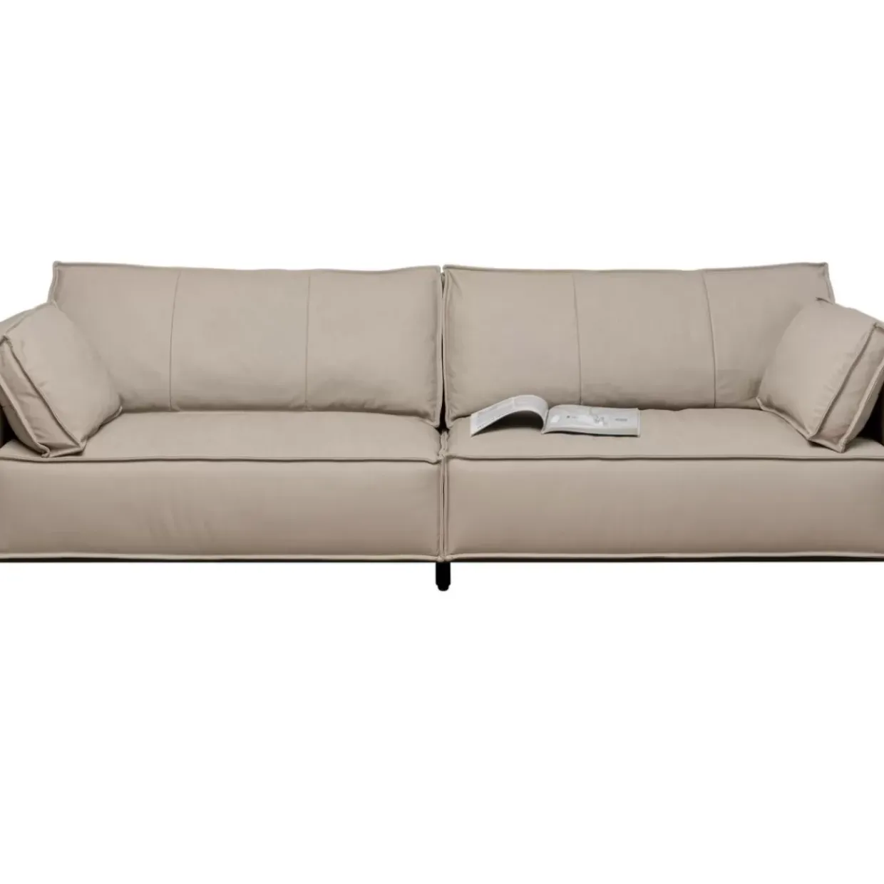 Sofa 3-Sitzer Victor Leder Grau 233Cm