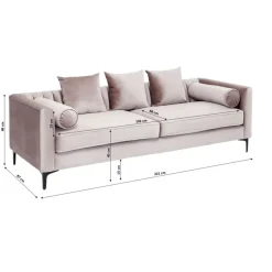 Sofa Variete 3-Sitzer Grau