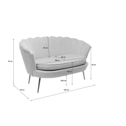 Sofa Water Lily 2-Sitzer Beige