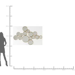 Spiegel Bubbles Messing 183X93Cm