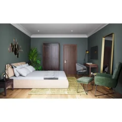 Spiegel Curve Rectangular Brass 70X200Cm