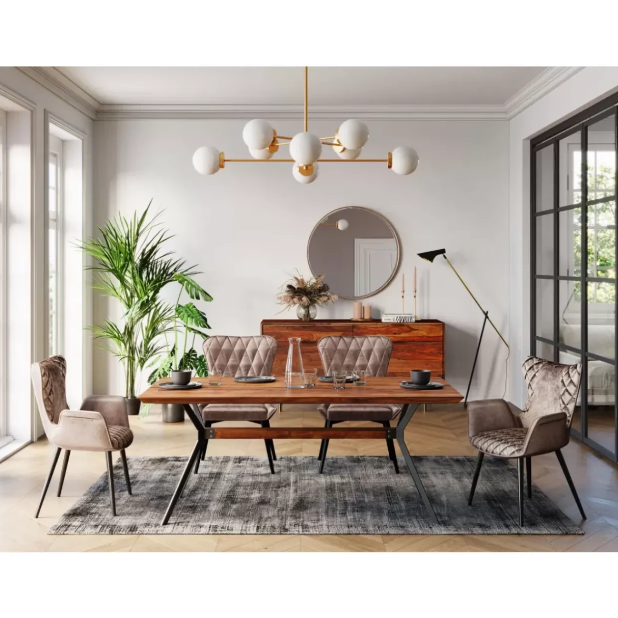 Spiegel Curve Round Copper O100Cm