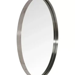 Spiegel Curve Round Steel Nature O100Cm