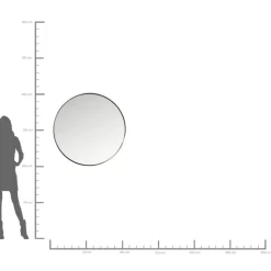 Spiegel Curve Round Steel Nature O100Cm