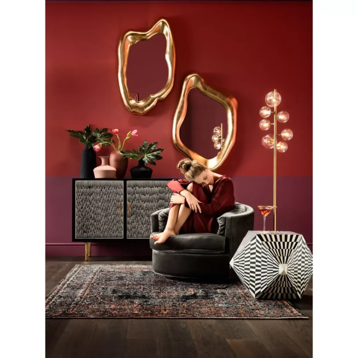 Spiegel Hologram Gold 76X119Cm