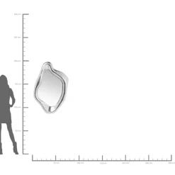 Spiegel Hologram Silber 119X76Cm