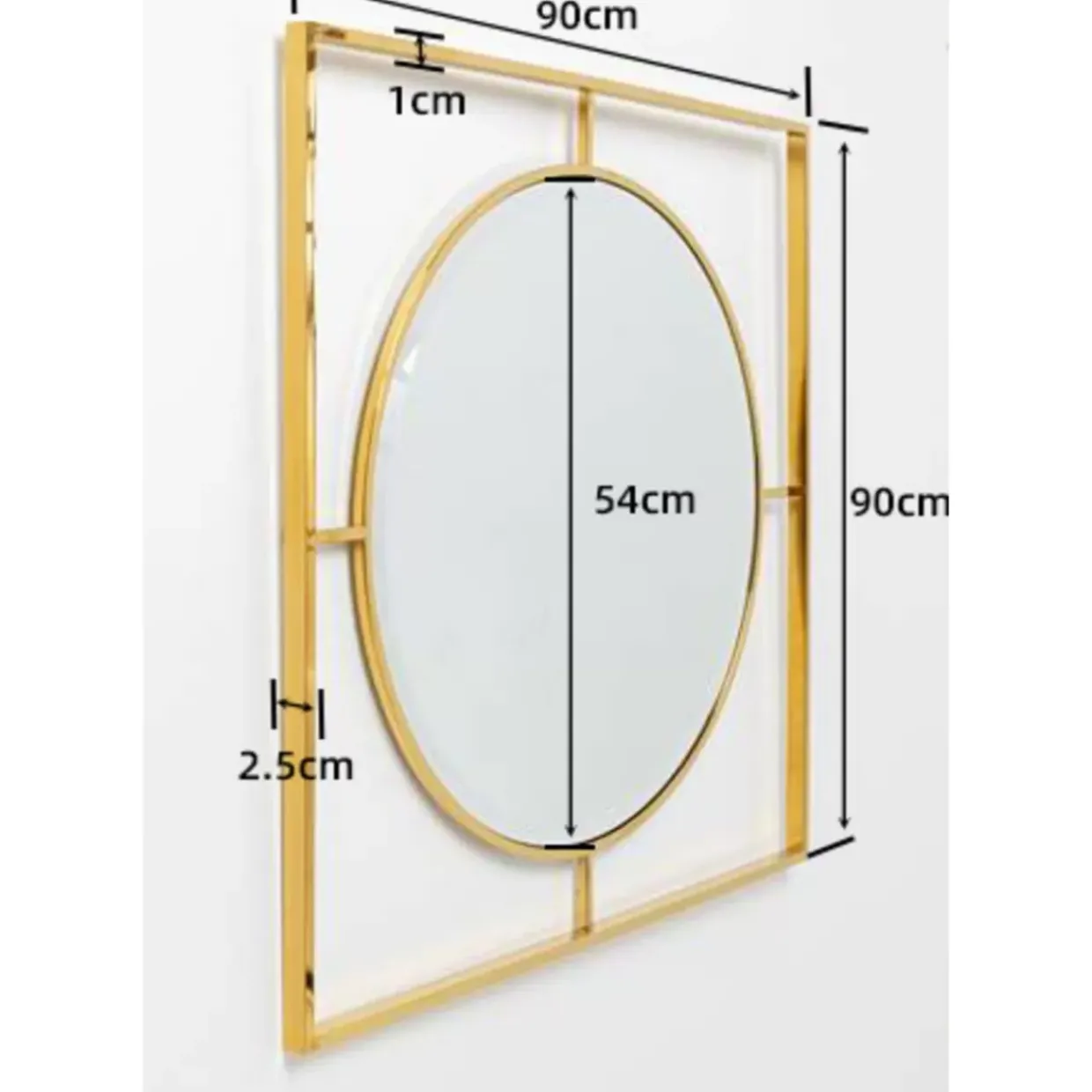 Spiegel Stanford Frame Gold O90Cm