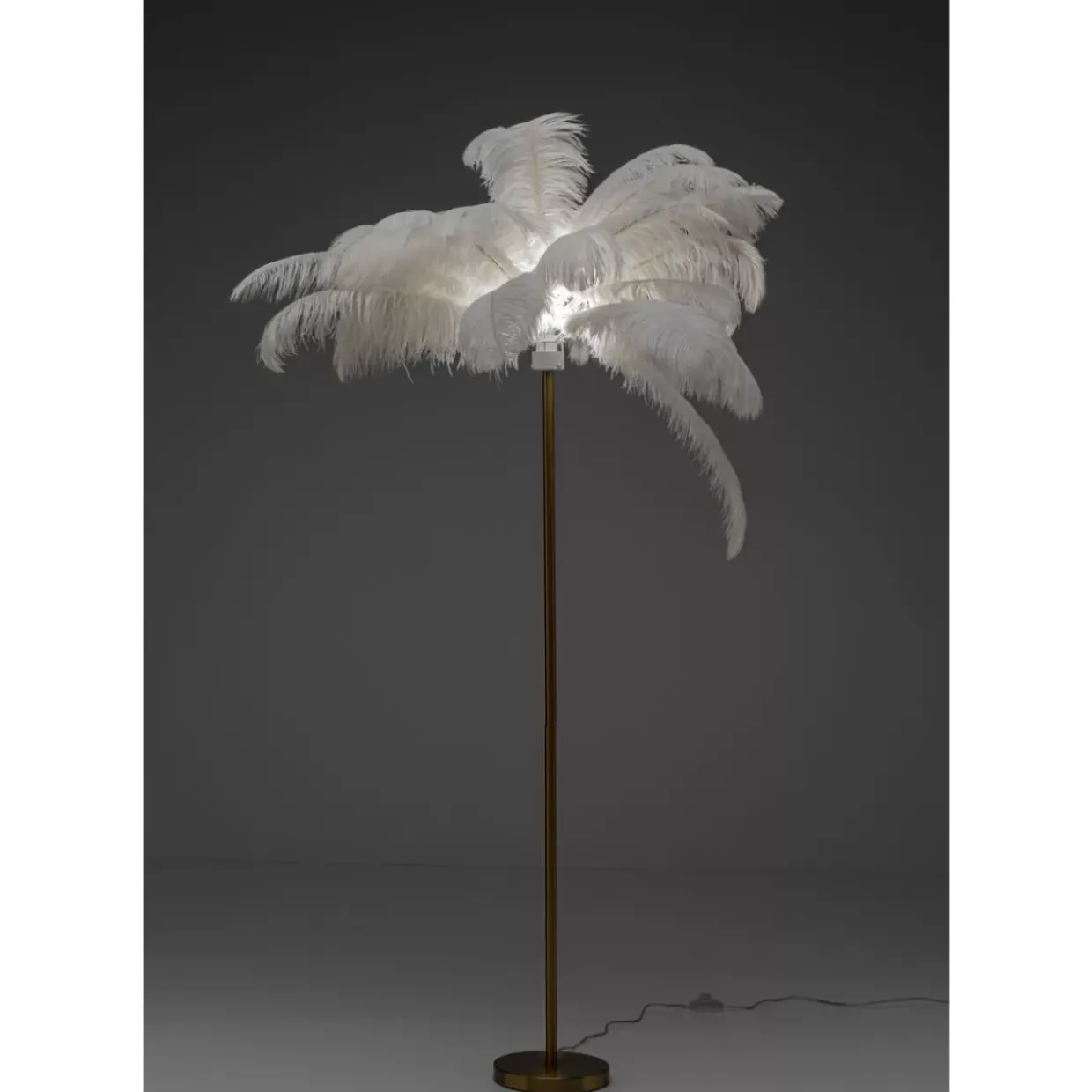 Stehleuchte Feather Palm Weis 165Cm