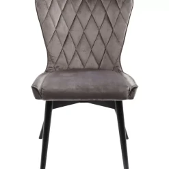 Stuhl Black Marshall Velvet Grau