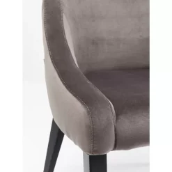 Stuhl Black Mode Velvet Grau