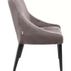 Stuhl Black Mode Velvet Grau