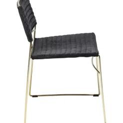 Stuhl Hugo Schwarz Gold