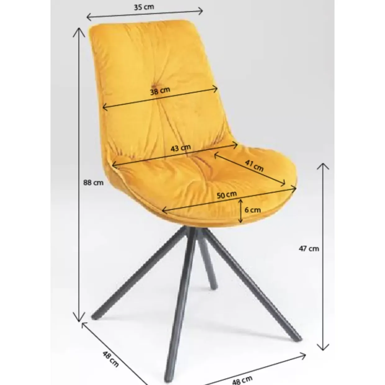 Stuhl Mila Gelb