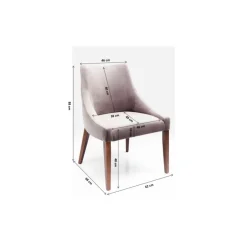 Stuhl Mode Velvet Grau