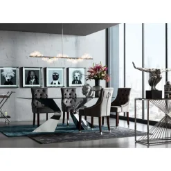 Stuhl Prince Velvet Grau