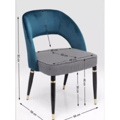 Stuhl Samantha Petrol