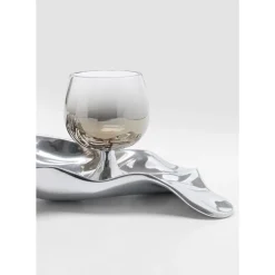 Teelichthalter 3 Jade Silber