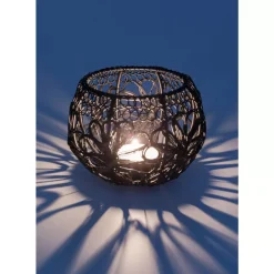 Teelichthalter Hayat Schwarz O12Cm