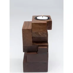 Teelichthalter Wood Tetris 17Cm