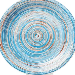 Teller Swirl Blau O27Cm