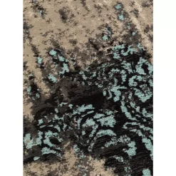 Teppich Kelim Ornament Turkis O200Cm