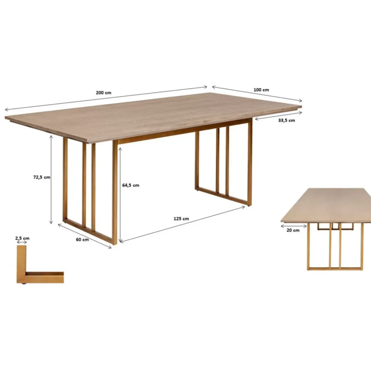 Tisch Cesaro 200X100Cm