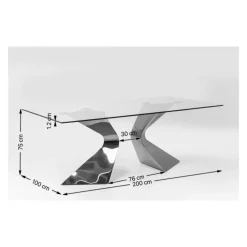 Tisch Gloria Gold 200X100Cm