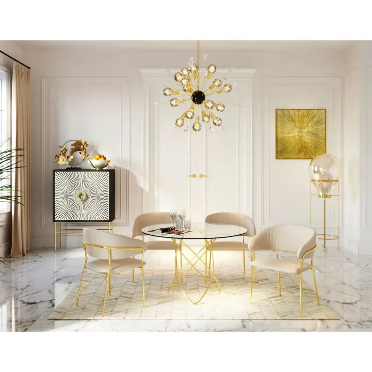 Tisch Molekular Gold O120Cm