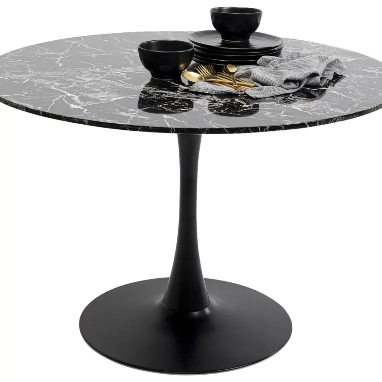 Tisch Schickeria Marmor Schwarz O110Cm