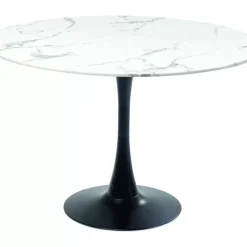 Tisch Schickeria Marmor Weis Schwarz O110Cm