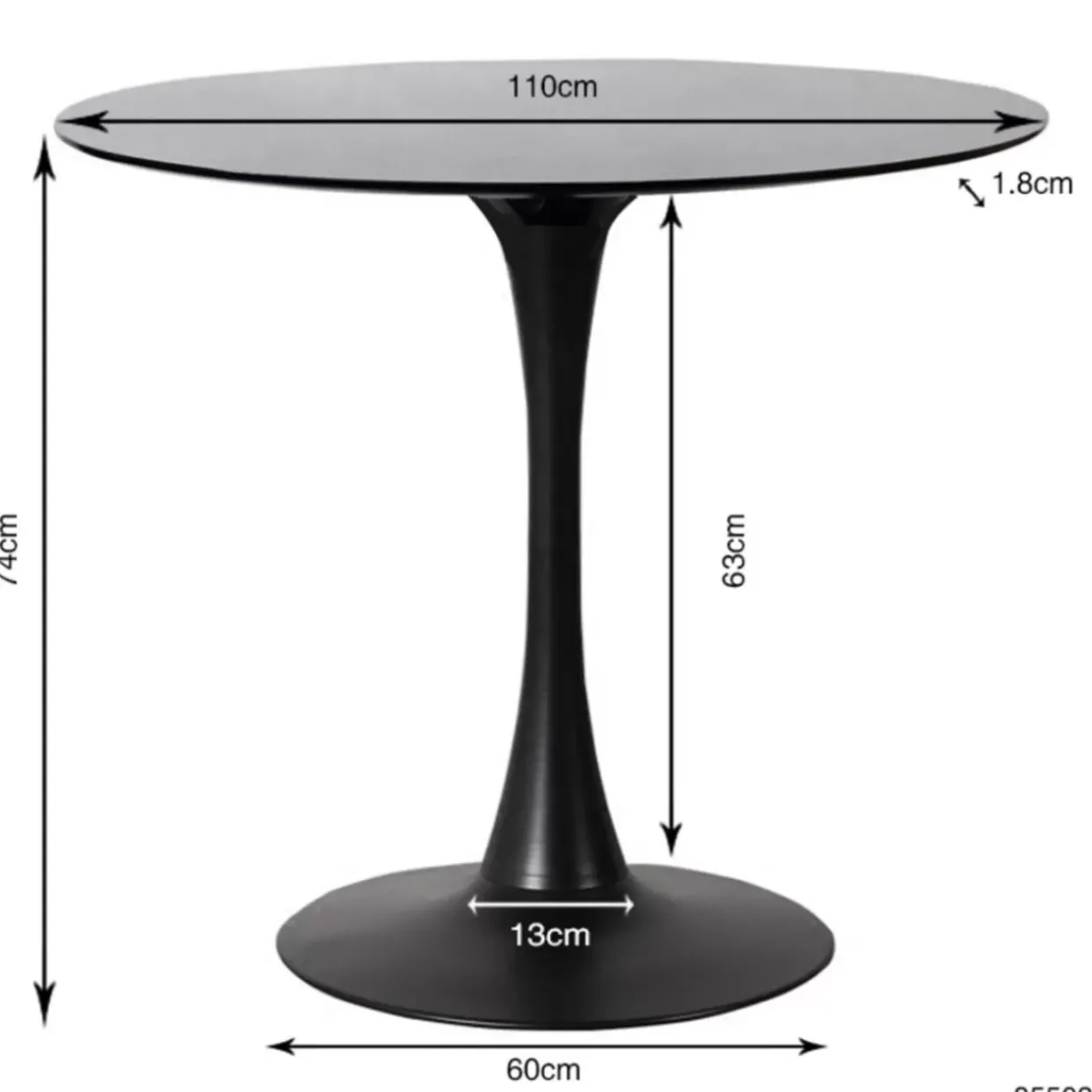 Tisch Schickeria Schwarz O110
