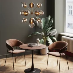 Tisch Schickeria Walnuss Schwarz O80Cm