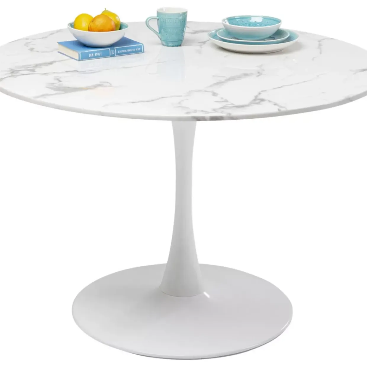 Tisch Veneto Marmor Weis O110Cm