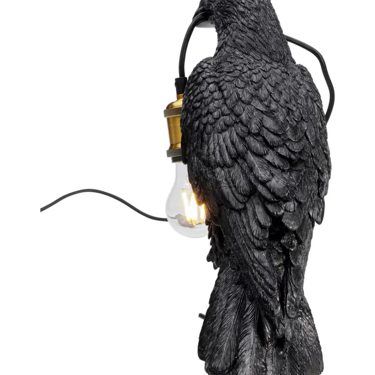 Tischleuchte Animal Crow Matt Schwarz