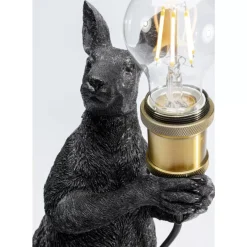 Tischleuchte Animal Kangaroo Schwarz Matt 46Cm