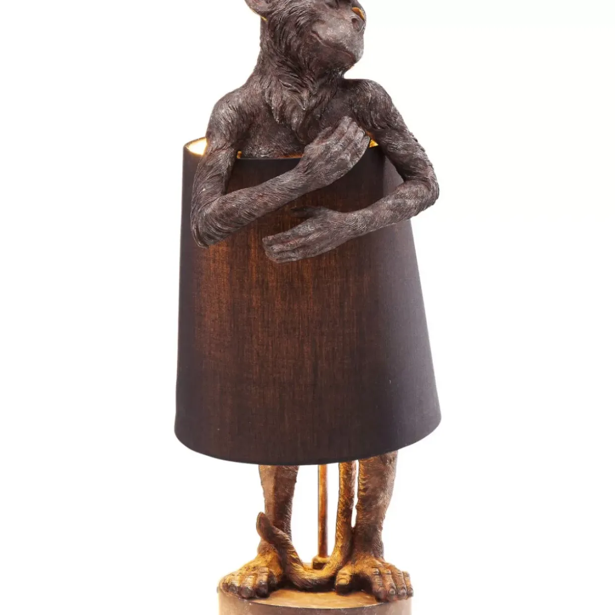 Tischleuchte Animal Monkey Braun Schwarz