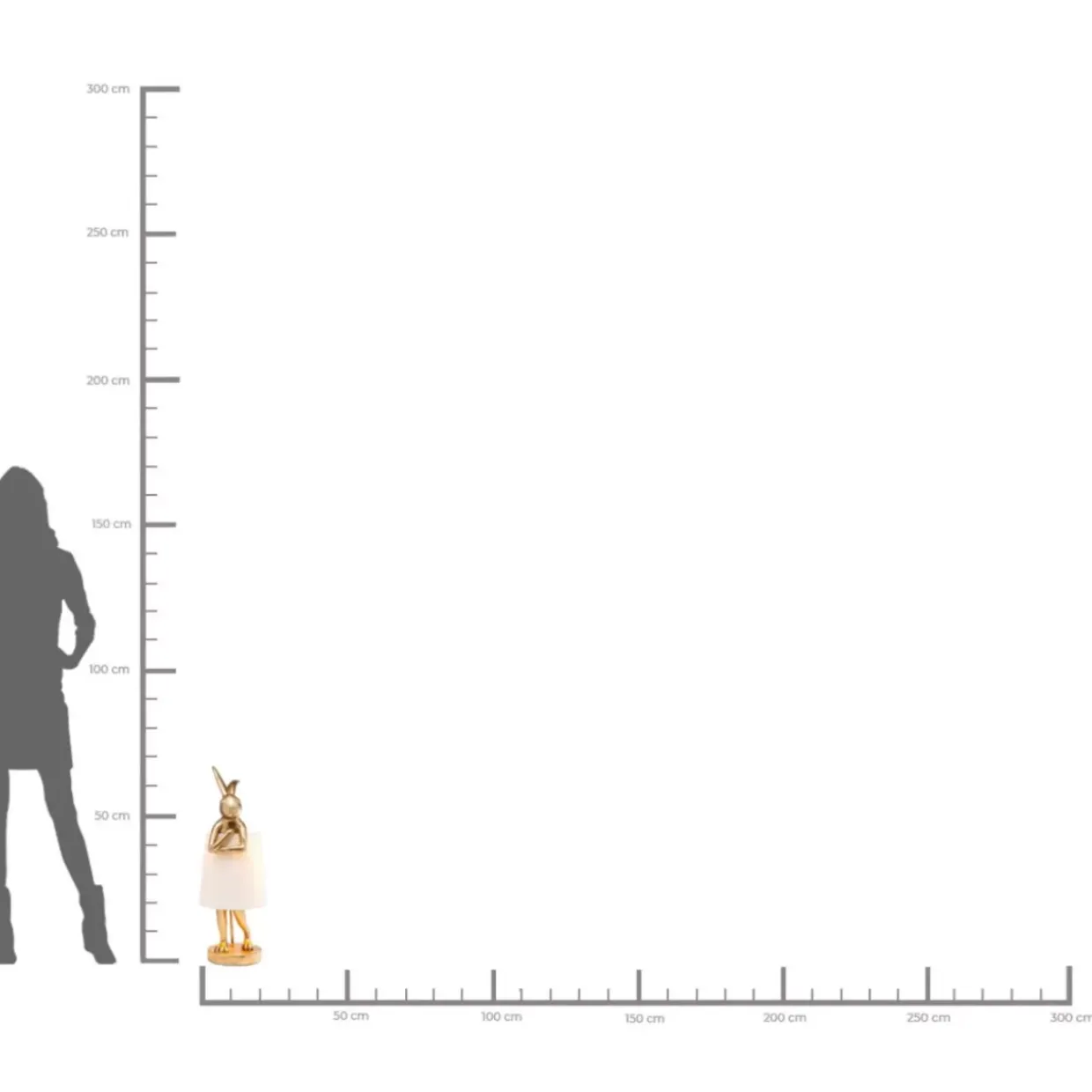 Tischleuchte Animal Rabbit Gold 68Cm