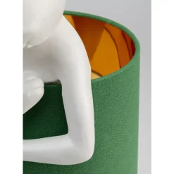 Tischleuchte Animal Rabbit Weis/Grun 68Cm