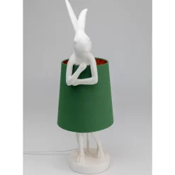 Tischleuchte Animal Rabbit Weis/Grun 68Cm
