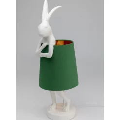 Tischleuchte Animal Rabbit Weis/Grun 68Cm