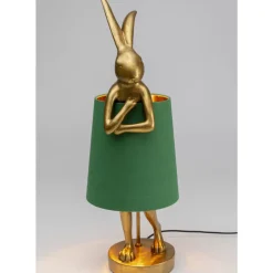 Tischleuchte Animal Rabbit Gold/Grun 68Cm