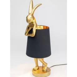 Tischleuchte Animal Rabbit Gold/Schwarz 68Cm
