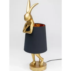 Tischleuchte Animal Rabbit Gold/Schwarz 68Cm
