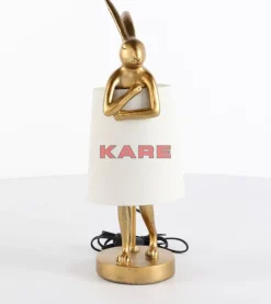 Tischleuchte Animal Rabbit Gold/Weis 50Cm