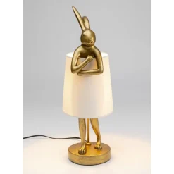 Tischleuchte Animal Rabbit Gold/Weis 50Cm